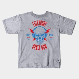 DJ Skull #02 Blue Kids T-Shirt